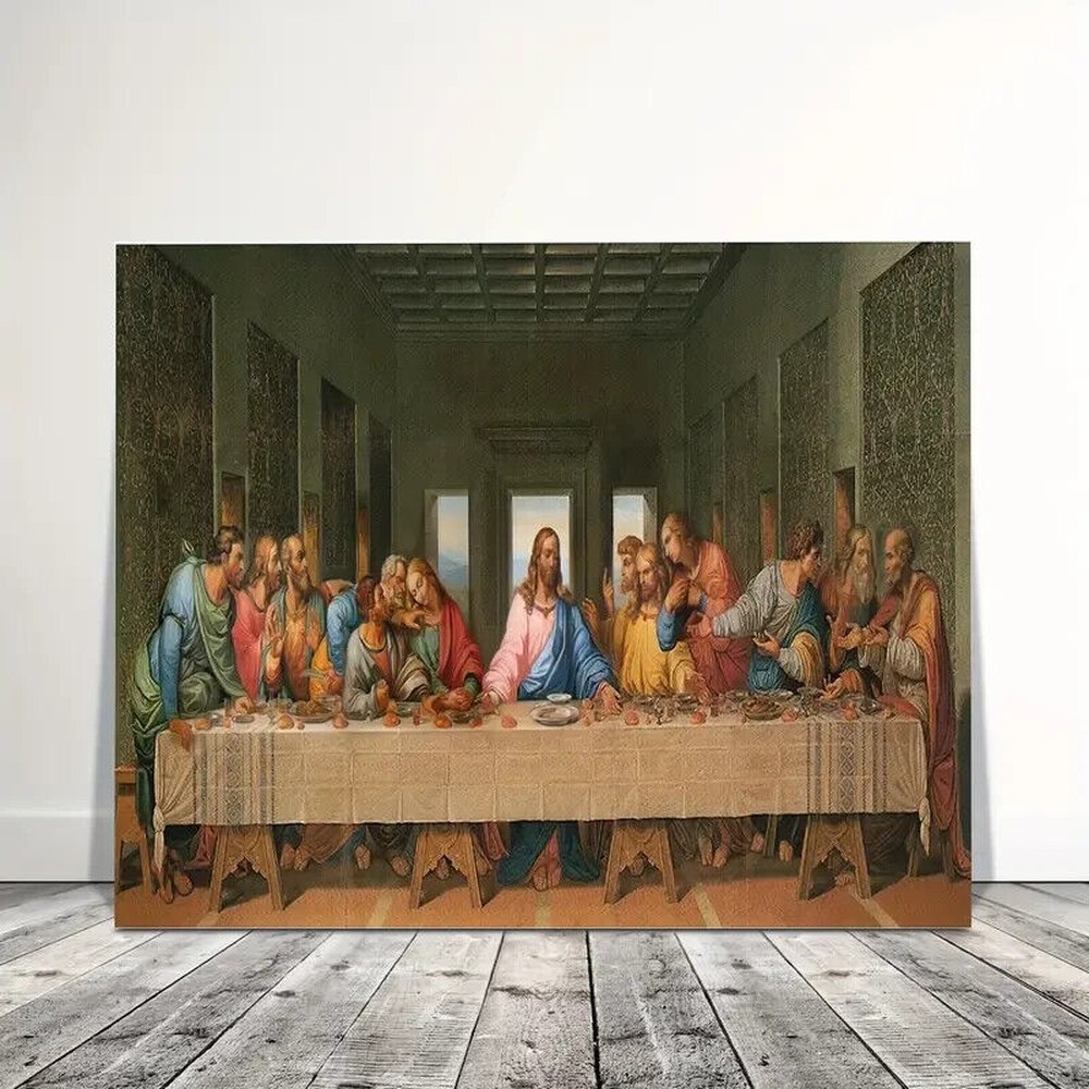 The Last Supper Canvas Print Framed 11.8" x 15.7" Wall Art NEW! Home & Garden:Home Décor:Posters & Prints Style Your Walls